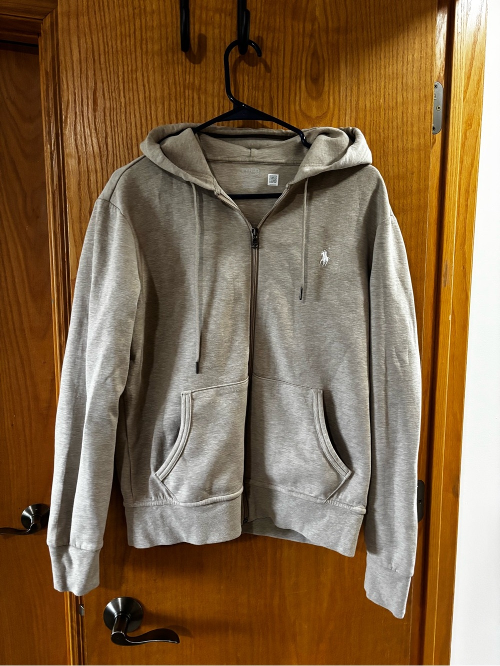 Ralph Lauren Men’s Heather Gray Zip-Up Hoodie Sweater